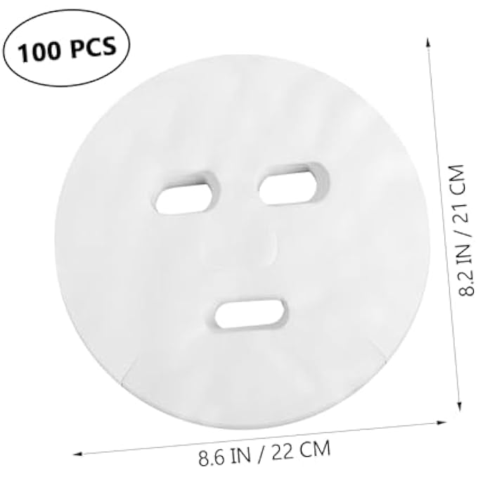Frcolor 100 PCS ENLARGED COTTON FACIAL MASK SHEETS DIY COSMETIC FACE SKIN CARE MASK - Image 3